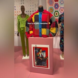 ASO HARRY STYLES Hand-knitted Crochet Upcycled Cardigan Maximalist Colorful